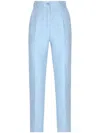 Dolce & Gabbana Tailored Floral Quilted Jacquard Pants In Pink