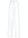 Dolce & Gabbana High-waisted Cotton-blend Pallazo Pants In W0001