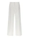 Dolce & Gabbana White Palazzo Pants With Logo Detail In White