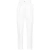 Dolce & Gabbana Brocade Cigarette Pants In Eight Words In White
