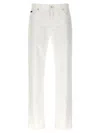 Dolce & Gabbana Denim Trousers With Logo Detail And Pockets In White