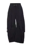 Dolce & Gabbana Wide Leg Cargo Trousers Pleated And Strap In Black