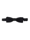 Dolce & Gabbana Black Bowtie With Logo Patch On The Rear And Rear Hook Closure In Silk Man In Black