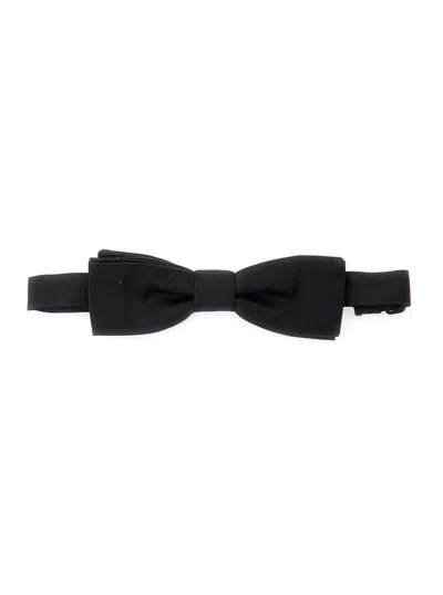 DOLCE & GABBANA BLACK BOWTIE WITH REAR ADJUSTABLE CLOSURE