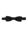 Dolce & Gabbana Black Bowtie With Logo Patch On The Rear And Rear Hook Closure In Silk Man In Black