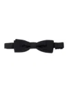 Dolce & Gabbana Black Bowtie With Logo Patch On The Rear And Rear Hook Closure In Multicolor