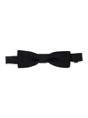 Dolce & Gabbana Black Bowtie With Logo Patch On The Rear And Rear Hook Closure In Silk Man