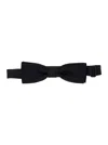 Dolce & Gabbana Black Bowtie With Logo Patch On The Rear And Rear Hook Closure In Silk Man