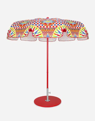 Dolce & Gabbana Parasol D'extérieur Imprimé In Multicolore