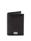 Dolce & Gabbana Calf Leather Passport Holder In Black