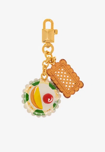 Dolce & Gabbana Pastry-inspired Dual Bag Pendant In Multicolor
