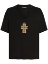 Dolce & Gabbana Patch-detail T-shirt In Black