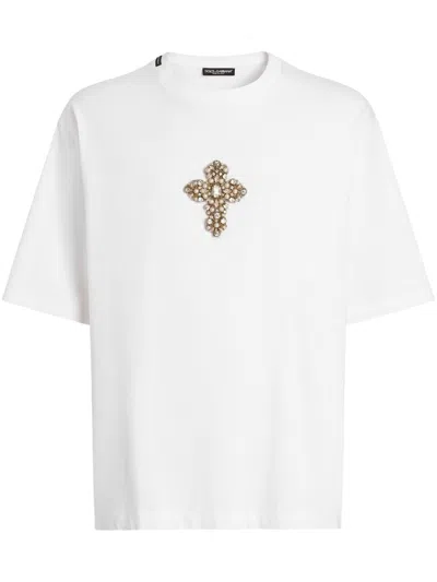 Dolce & Gabbana T-shirt Mit Patch-detail In White