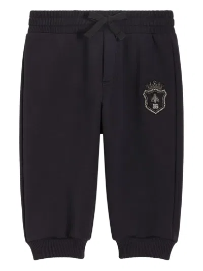 Dolce & Gabbana Babies' Patch-detail Trousers In Black