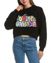 Dolce & Gabbana Patch Front Wool Sweater In Black