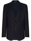 Dolce & Gabbana Patch Pocket Single-breasted Blazer In Blue