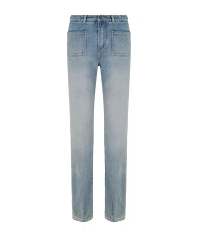 Dolce & Gabbana Patch Pockets Tapered-legged Jeans In Gray