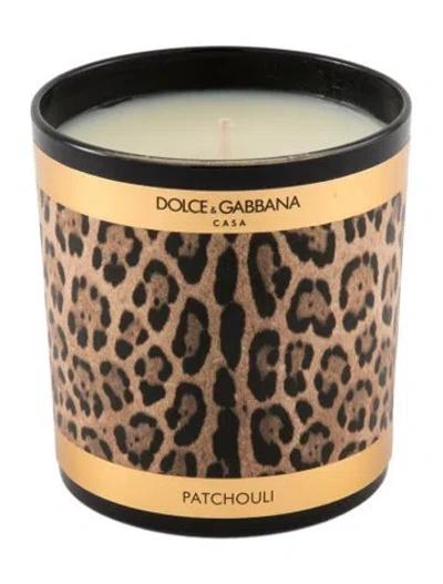 Pre-owned Dolce & Gabbana Patchouli Scented Candle In Black
