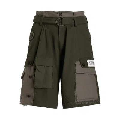 Dolce & Gabbana Patchwork Belted Trousers In Multi