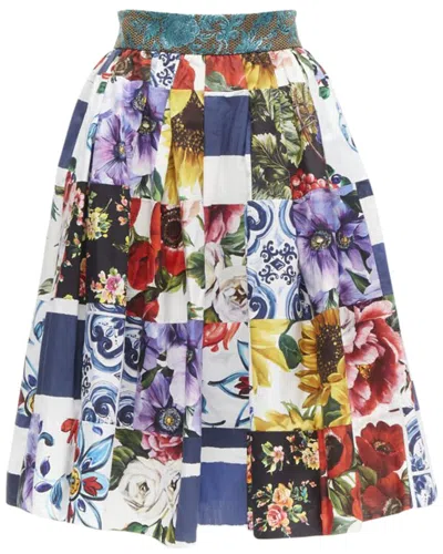 Pre-owned Dolce & Gabbana Patchwork Brocade Skirt
