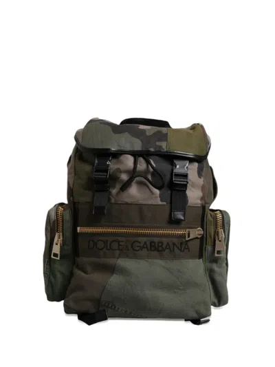 Dolce & Gabbana Patchwork Buckle-fastening Backpack In Multi