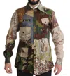 Dolce & Gabbana Multicolor Button Down Patchwork Shirt In Multi