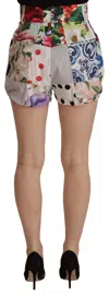Dolce & Gabbana Patchwork Cotton Shorts In Multi