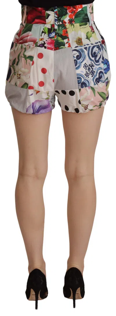 Dolce & Gabbana Patchwork Cotton Shorts In Multi