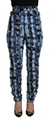 Dolce & Gabbana Multicolor Patchwork Cotton Denim Jeans In Blue