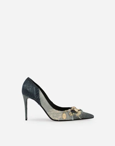 DOLCE & GABBANA PATCHWORK DENIM PUMPS