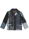 Dolce & Gabbana Patchwork Denim Blazer In Blue