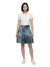 Dolce & Gabbana Patchwork Denim Skirt In Blue
