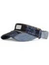 Dolce & Gabbana Patchwork-detail Denim Visor In Blue