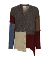 Dolce & Gabbana Patchwork Distressed Cardigan In Black