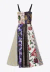 Dolce & Gabbana Patchwork Jacquard Midi Dress In Multicolor