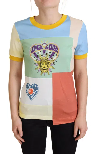 Dolce & Gabbana Asymmetrical Patchwork T-shirt In Multicolor
