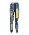 Dolce & Gabbana Patchwork Printed Cotton-blend Skinny Jeans In Blue