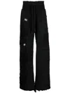 Dolce & Gabbana Patchwork Wide-leg Track Pants In Black