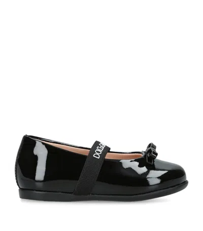 DOLCE & GABBANA PATENT BOW MARY JANES