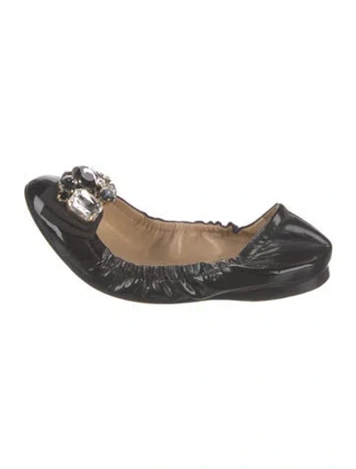 Pre-owned Dolce & Gabbana Patent Leather Ballet Flats In Black