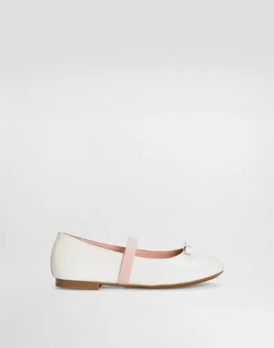 Dolce & Gabbana Ballerina In Vernice In Latte 1