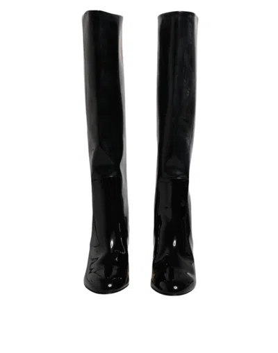 Dolce & Gabbana Patent Leather Boot In Black