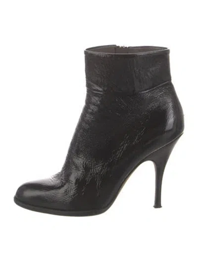 Pre-owned Dolce & Gabbana Patent Leather Boots In Black