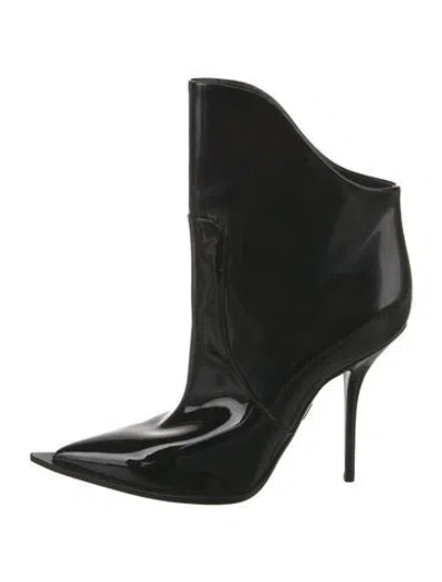 Pre-owned Dolce & Gabbana Patent Leather Boots In Black