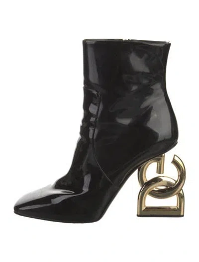 Pre-owned Dolce & Gabbana Patent Leather Boots In Black