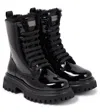 Dolce & Gabbana Patent Leather Boots In Black