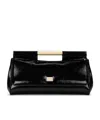 Dolce & Gabbana Patent-leather Clutch Bag In Black