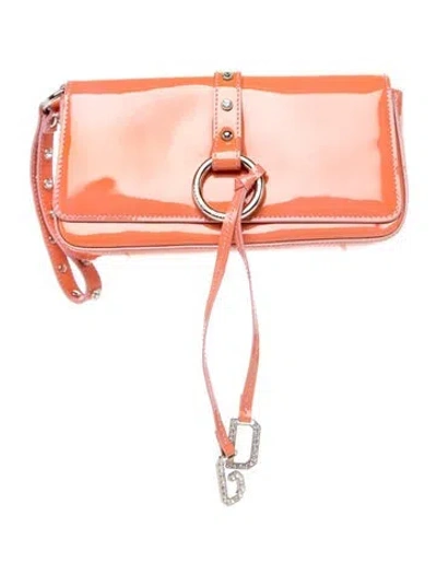 Pre-owned Dolce & Gabbana Patent Leather Clutch In Pink
