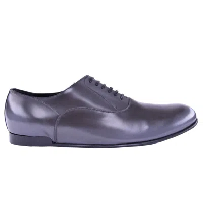 Pre-owned Dolce & Gabbana Patent Leather Derby Shoes Gray 03884