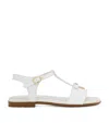 Dolce & Gabbana Patent Leather Dg Sandals In White
